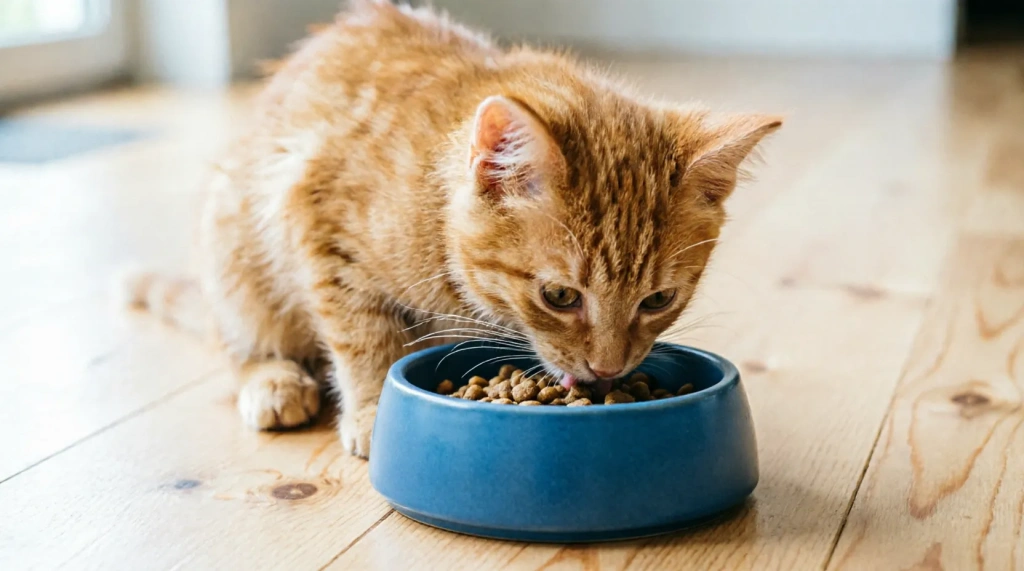 корм для котят в миске корм для котят в миске.webp